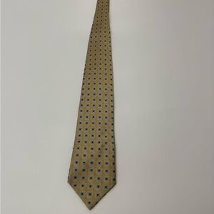 Nautica Silk Gold and Blue Patterned Tie